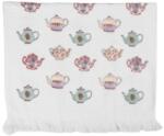 Clayre & Eef Konyhai kéztörlő, teáskanna mintás