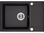 Laveo CELEBES csepptálcás mosogató, szemcsés fekete (SBL_713T) (SRL_713T) - mosibolt