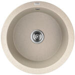 Laveo DAFNE egykör bézs mosogató helytakarékos szifonnal (SRD_488Y) - mosibolt