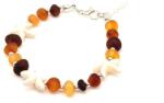 R. M. ékszer Borostyán kapcsos vegyes tengeri csillag karkötő (023711)
