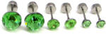 Trium Shine fülbevaló szett - peridot (bepattintós) 8 mm, 5 mm, 4 mm (2025100615)