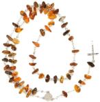 R. M. ékszer Borostyán barna splitter rózsafüzér (023677)