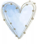  Szív Pastel Blue szalvéta 20 db-os 33x33 cm (PKK765819) - oliviashop
