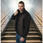 TOP ELITE TOP Hunter JBR steppelt őszi-tavaszi bélelt dzseki, kötött hatású kar, barna