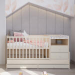 TODI Happy 5 az 1-ben multifunkciós Kombi babaágy + ajándék kókuszmatrac