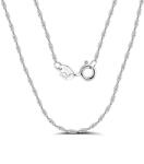 BeSpecial Colier argint 925 rasucit placat cu rodiu, 55 cm, 1, 5 mm (CRR130)