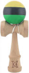 Flippy Kendama X Originala, Profesionala, Flippy, Super Sticky din Lemn, 18 cm, Galben Negru Verde (teo-163979)