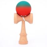 Flippy Kendama X Originala, Profesionala, Flippy, din Lemn, Rubber Grip, 18 cm, Rosu Verde (teo-161620)