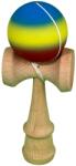 Flippy Jucarie Kendama X Originala, Profesionala, Flippy, din Lemn, Rubber Grip, 18 cm, Gradient Albastru Galben Rosu (teo-162278)