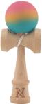 Flippy Kendama X Originala, Profesionala, Flippy, din Lemn, Rubber Grip, 18 cm, Roz Galben Albastru (teo-162290)