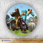 Time4Gift Minecraft - Steve kör alakú falióra