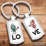 Time4Gift LO VE páros fém kulcstartó (2db)