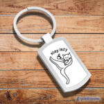 Time4Gift Stay lazy fém kulcstartó