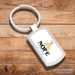 Time4Gift Nope! Not today - Nyuszi fém kulcstartó