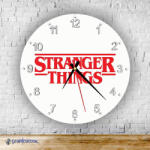 Time4Gift Stranger Things fehér logó kör alakú falióra