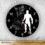 Time4Gift Fekete párduc kör alakú falióra