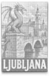  PontPöttyöző - Ljubljana plakát Méret: 40x60cm, Keretezés: Kartonlemezen, Szín: Zöld