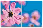  Festés számok szerint - Rózsaszín szirmok (2 darab vászonkép) Méret: 30x40cm (2db), Keretezés: Műanyagtáblával