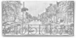  PontPöttyöző - Kilátás a hídból, Amsterdam - Hollandia Méret: 40x80cm, Keretezés: Keret nélkül (csak a vászon), Szín: Piros