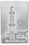  PontPöttyöző - Warnemünde világítótorony - Németország Méret: 40x60cm, Keretezés: Műanyagtáblával, Szín: Fekete