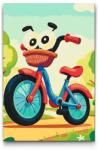  Festés számok szerint - Kerékpár gyerekeknek Méret: 20x30cm, Keretezés: Kartonlemezen