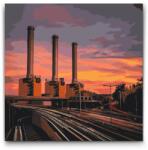  Festés számok szerint - Wilmersdorf erőmű, Berlin - Németország Méret: 50x50cm, Keretezés: Keret nélkül (csak a vászon)