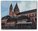  Festés számok szerint - Katedrális, Mainz - Németország Méret: 30x40cm, Keretezés: Kartonlemezen