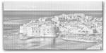  PontPöttyöző - Kilátás Dubrovnikra - Horvátország Méret: 40x80cm, Keretezés: Keret nélkül (csak a vászon), Szín: Kék