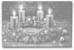  PontPöttyöző - Adventi koszorú az asztalra Méret: 40x60cm, Keretezés: Keret nélkül (csak a vászon), Szín: Fekete
