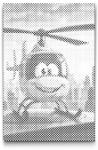  PontPöttyöző - Sárga helikopter gyerekeknek Méret: 40x60cm, Keretezés: Keret nélkül (csak a vászon), Szín: Kék