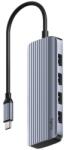 Cudy UH500 hálózati csatlakozó USB 3.2 Gen 1 (3.1 Gen 1) Type-C 5000 Mbit/s Szürke, Ezüst (UH500)