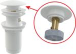 Alca Ventil click clack Alcaplast, pentru lavoar cu preaplin, cu dop mare, alb (A392B)