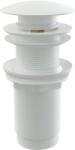 Alca Ventil cu click-clack, AlcaPlast, cu dop mare, fara preaplin, alb (A395B)