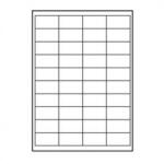 Logo Etichete cu logo 48, 5 mm x 25, 4 mm, A4, mate, albe, 44 de etichete, 140 g/m2, pachet de 25, pentru imprimante cu jet de cerneală și laser