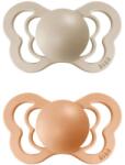BIBS Couture Natural Rubber Size 2: 6+ months cumi Vanilla / Peach 2 db