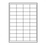 Logo Logós címkék 48, 5 mm x 25, 4 mm, A4, matt, fehér, 44 címke, 140g/m2, 25 darabos csomag, tintasugaras és lézernyomtatókhoz