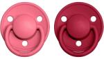BIBS De Lux Natural Rubber Size 1: 0+ months cumi Coral / Ruby 2 db
