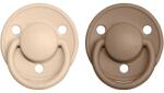 BIBS De Lux Natural Rubber Size 2: 6+ months cumi Vanilla / Dark Oak 2 db