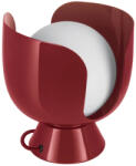 OSRAM Decor Corolle Table Chalice E14 - Piros színű asztali dekoratív lámpa, kehely alakú fém és üveg lámpa, cserélhető fényforrással, textil kábellel (4058075851740)