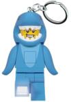 LEGO® Kulcstartó, LED világítással, LEGO Shark Suit Guy (LLGLKE155) - papirdepo
