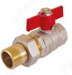 FERRO Robinet trecere cu olandez din alama PN25, 1" FI-FE cu sfera si fluture (KS3)