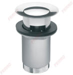 FERRO Polonia Ventil lavoar click-clack din alama 1 1/4" cu preaplin, crom (S283)
