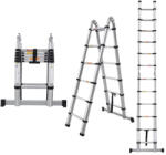 MXM Scară telescopică 2în1 cu articulație / tip capră - 3, 8 m, din aluminiu