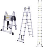 MXM Scară telescopică 2în1 cu articulație - 7, 2 m, din aluminiu