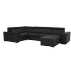 Tempo Ülőgarnitúra, sötétszürke, jobbos kivitel, SEGORIA ROH U