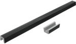 FAT Prag cabină duș drept din marmură compozită 140 cm Granit negru (5114012)