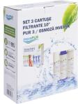 VALROM Set 3 cartușe filtru apă PUR3/RO Valrom 10 (AQUA07000810003) Rezerva filtru cana
