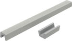 FAT Prag cabină duș drept din marmură compozită 90 cm Gri inox (519013)
