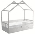 TEMPO KONDELA Montessori ágy, 90x200, fehér, tömör, BIANKA - pepita