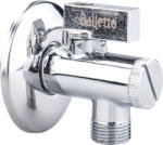 BALLETTO Supapă unghiulară cu inserție de filtru, 1/2" - 3/4", pentru mașina de spălat